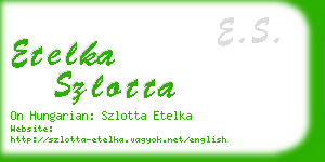 etelka szlotta business card